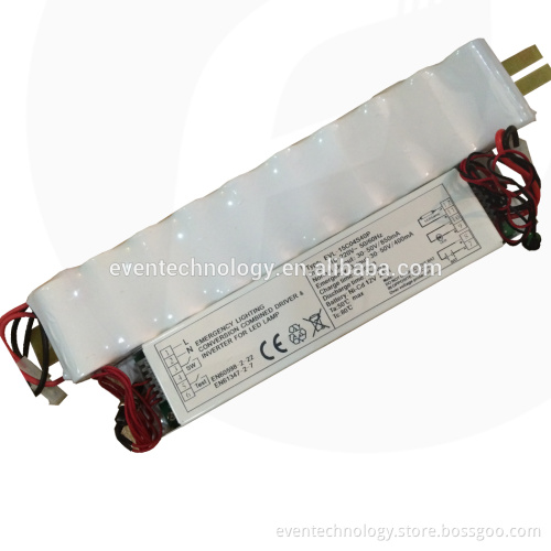 High temp 12V Ni-cd rechargeable emergency led light batteries with inverter for 36w led panel